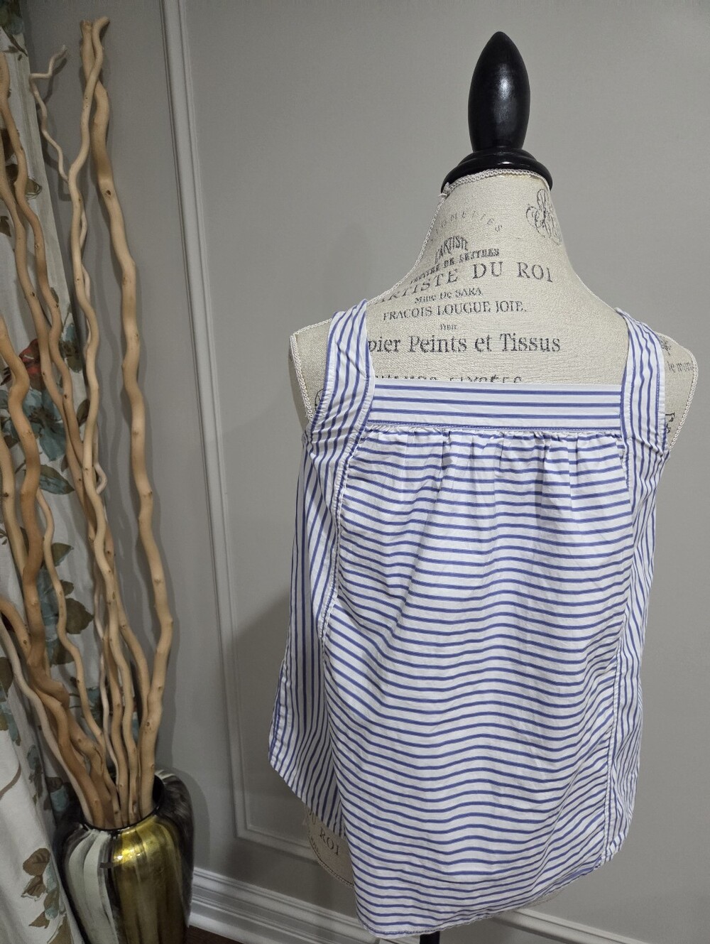 Victoria Beckham for Target Blue and White Striped Halter Camisole Sz.L - Picture 3 of 8
